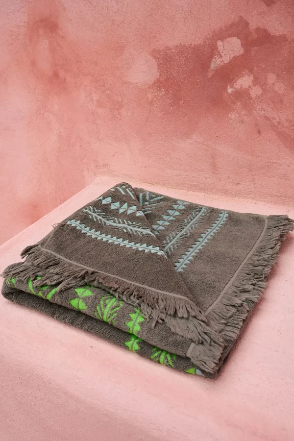 beach_towelgreenbbgrey_0.webp Devotion TWINS Handtucher | Beach Towel-Green-B.B/Grey