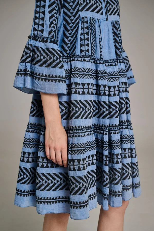 Devotion TWINS Kleider | Ella Midi-Black/Blue