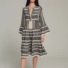 Devotion TWINS Kleider | Ella Midi-Black/Offwhite