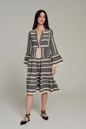 ella_midiblackoffwhite_0.webp Devotion TWINS Kleider | Ella Midi-Black/Offwhite