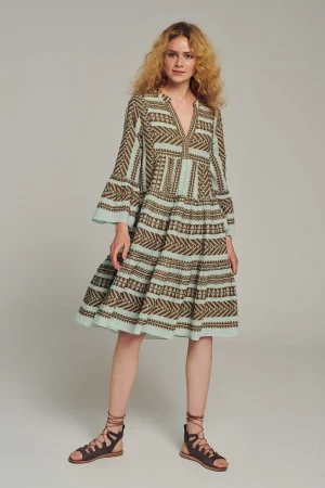 ella_midibrownblacklight__0.webp Devotion TWINS Kleider | Ella Midi-Brown-Black/Light Blue