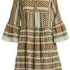 Devotion TWINS Kleider | Ella Midi-Brown-Black/Light Blue