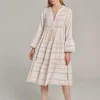 Devotion TWINS Kleider | Ella Midi-Ecru/Offwhite