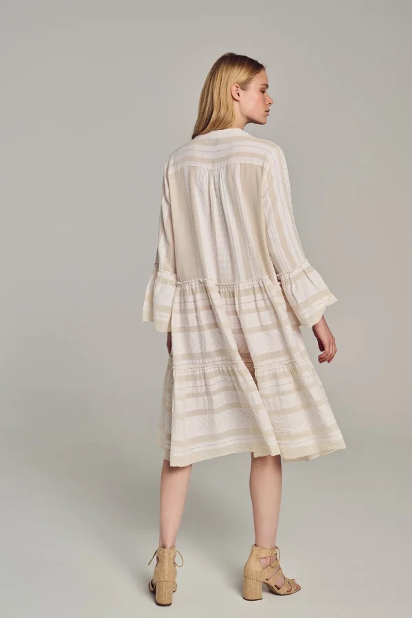 Devotion TWINS Kleider | Ella Midi-Ecru/Offwhite