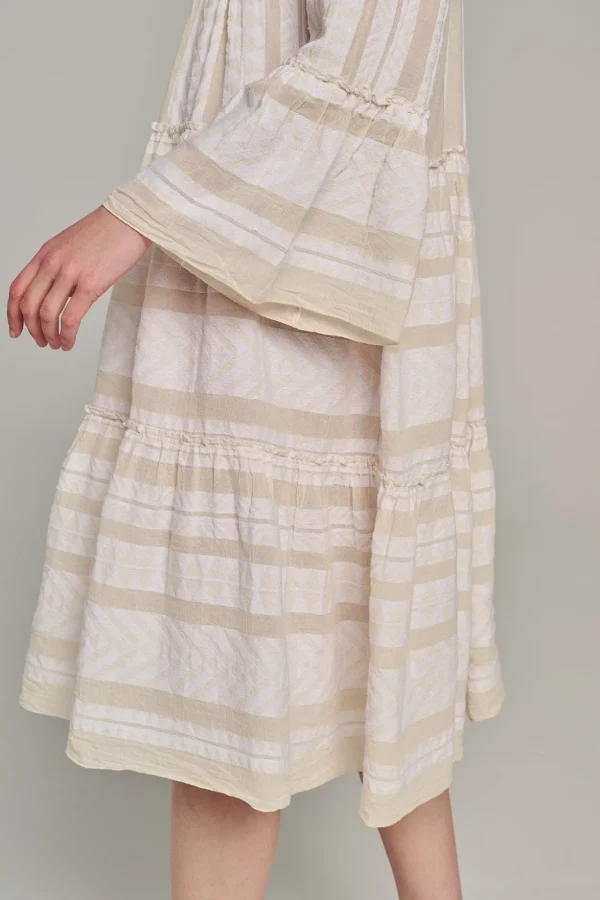 Devotion TWINS Kleider | Ella Midi-Ecru/Offwhite