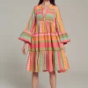 Devotion TWINS Kleider | Ella Midi-Multi N.Pink/Orange