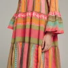 Devotion TWINS Kleider | Ella Midi-Multi N.Pink/Orange