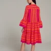 Devotion TWINS Kleider | Ella Midi-N.Orange/Fushia