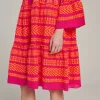 Devotion TWINS Kleider | Ella Midi-N.Orange/Fushia