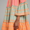Devotion TWINS Kleider | Ella Midi-N.Pink-N.Or/B.Blue