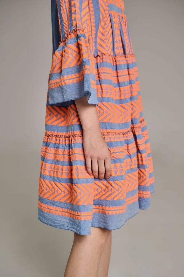 ella_midiorangeblue_2.webp Devotion TWINS Mama Und Ich | Ella Midi-Orange/Blue