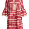 Devotion TWINS Kleider | Ella Midi-Red/Offwhite