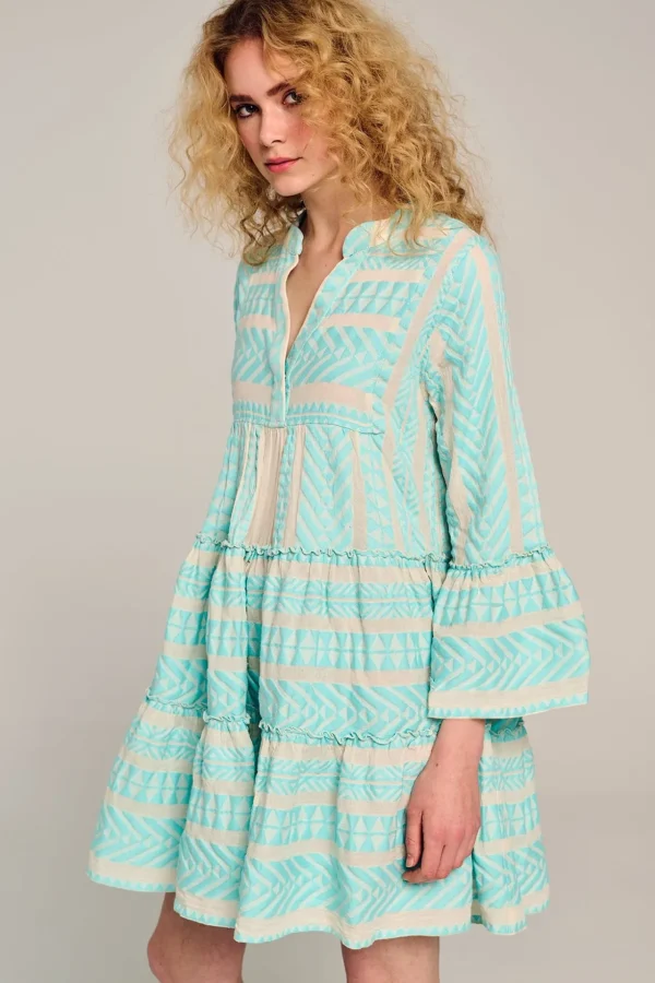 Devotion TWINS Kleider | Ella Short-B.Blue/Offwhite