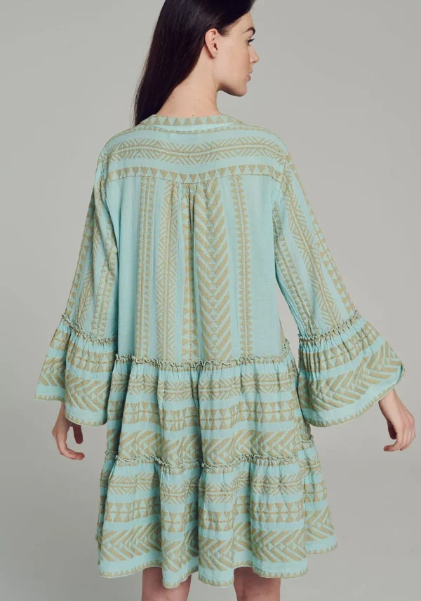 Devotion TWINS Kleider | Ella Short-Beige-L.Blue/Light Blue