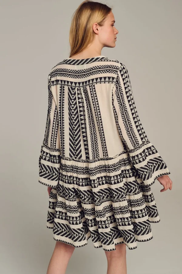 ella_shortblackoffwhite_1.webp Devotion TWINS Kleider | Ella Short-Black/Offwhite