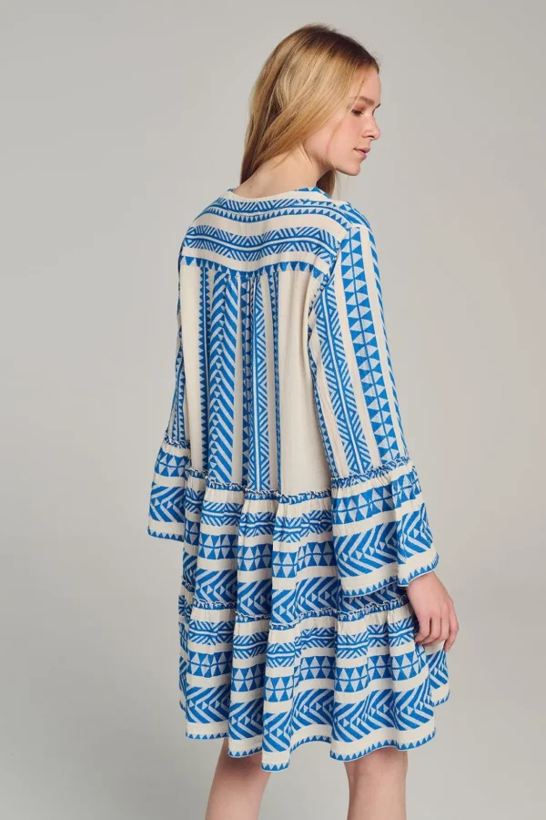 Devotion TWINS Kleider | Ella Short-Blue/Offwhite
