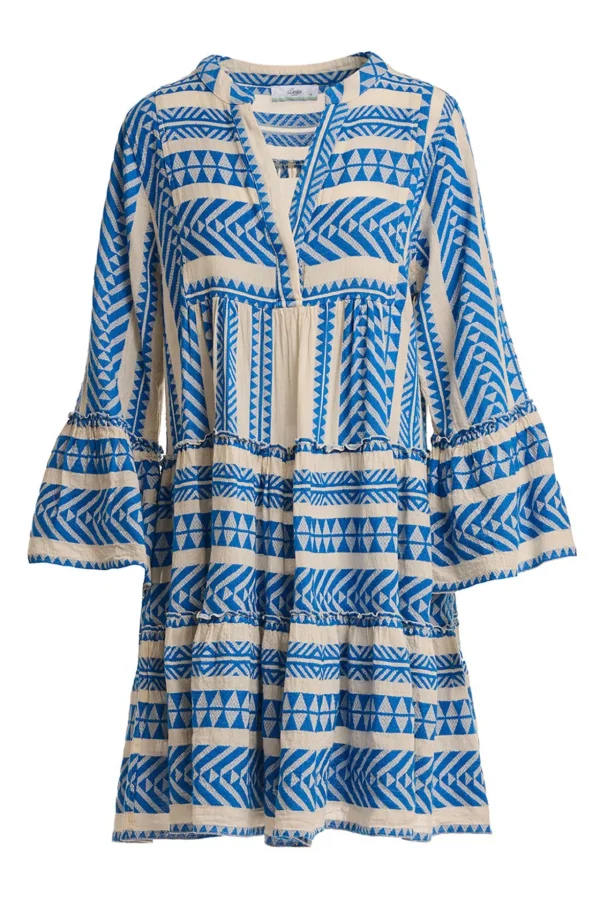 Devotion TWINS Kleider | Ella Short-Blue/Offwhite