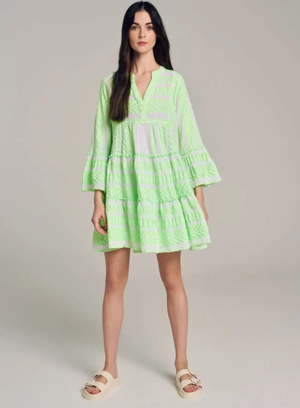 Devotion TWINS Kleider | Ella Short-N.Gr-N.Lime/White