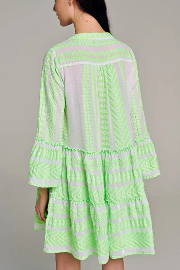 Devotion TWINS Kleider | Ella Short-N.Gr-N.Lime/White