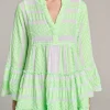 Devotion TWINS Kleider | Ella Short-N.Gr-N.Lime/White