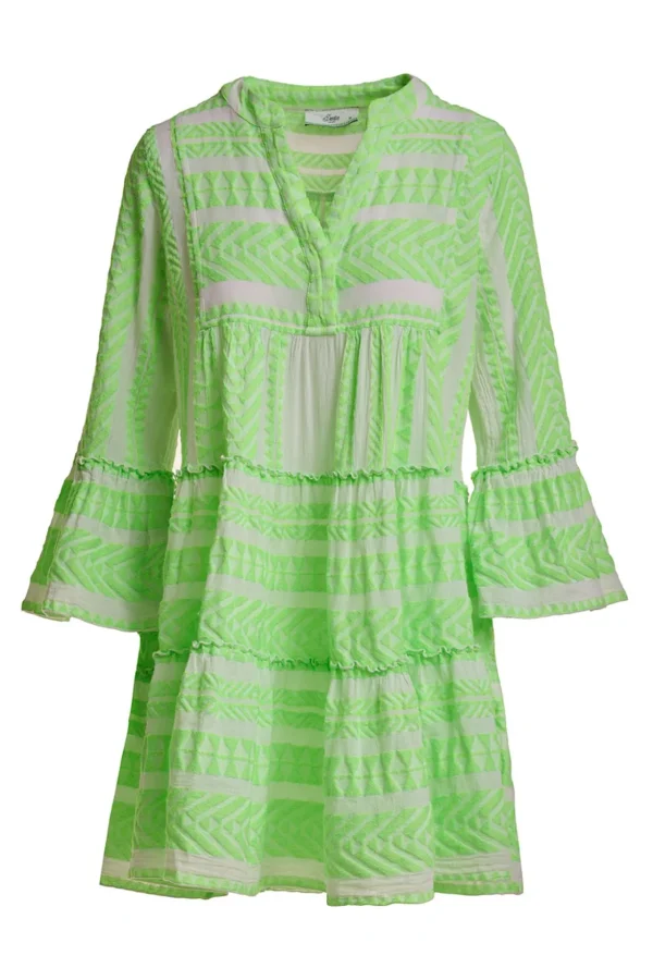 Devotion TWINS Kleider | Ella Short-N.Gr-N.Lime/White