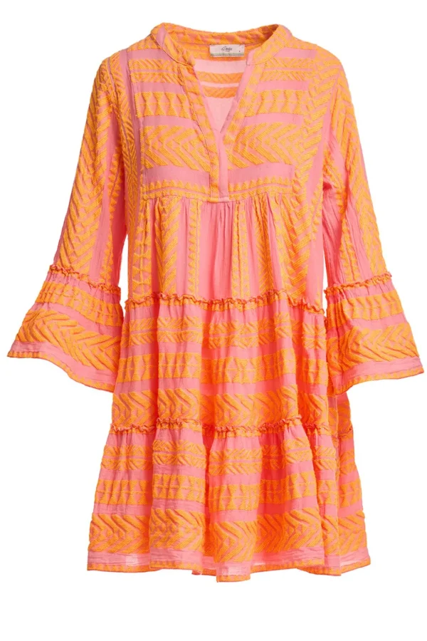 ella_shortnlimenorpink_3.webp Devotion TWINS Kleider | Ella Short-N.Lime-N.Or/Pink