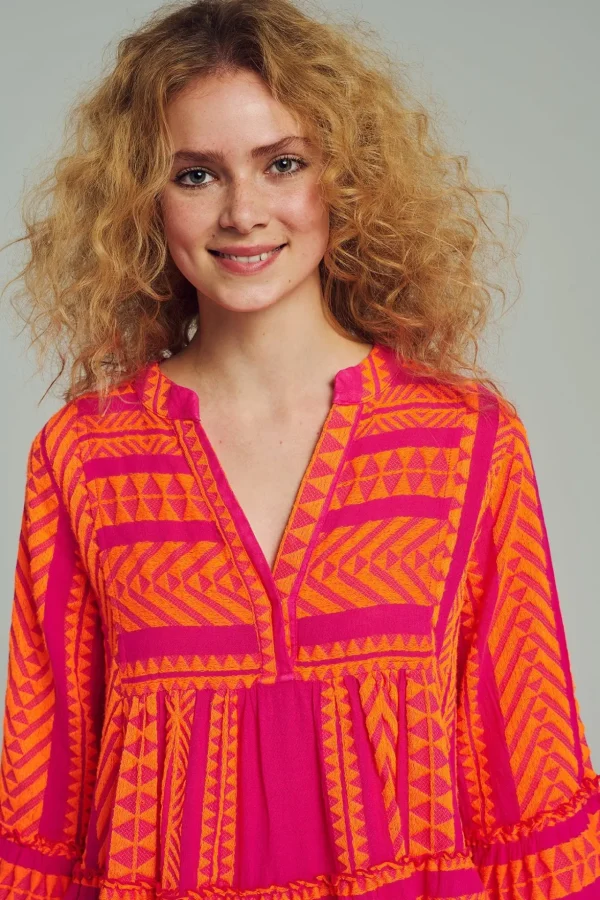 Devotion TWINS Kleider | Ella Short-N.Orange/Fushia