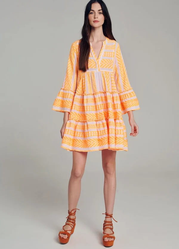 Devotion TWINS Kleider | Ella Short-N.Or-N.Lime/White