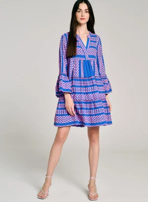 Devotion TWINS Kleider | Ella Short-N.Pink-B.Bl/Blue
