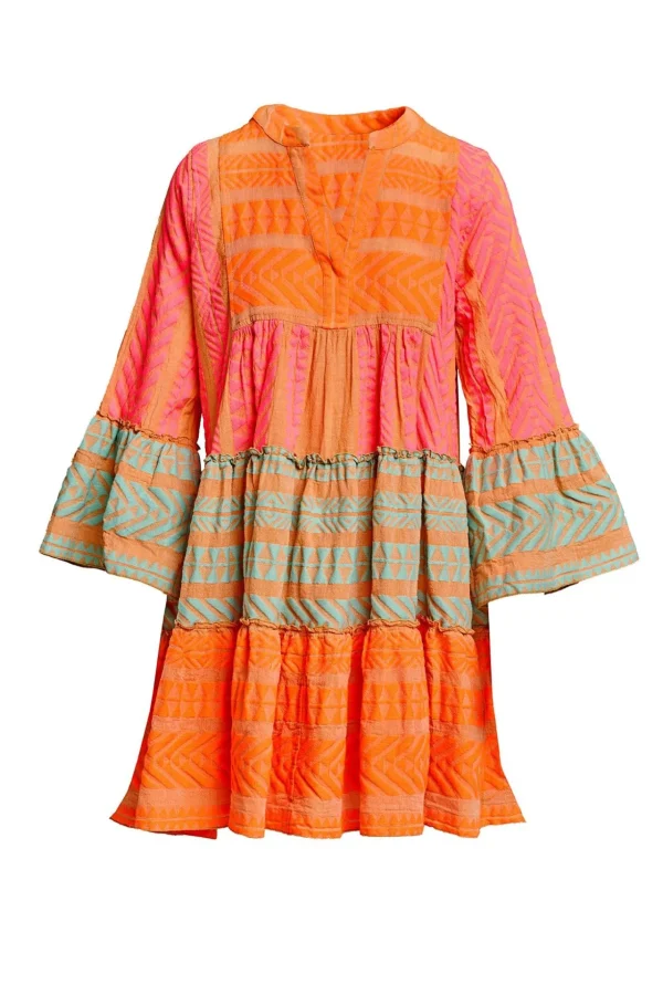 Devotion TWINS Kleider | Ella Short-N.Pink-N.Or/B.Blue