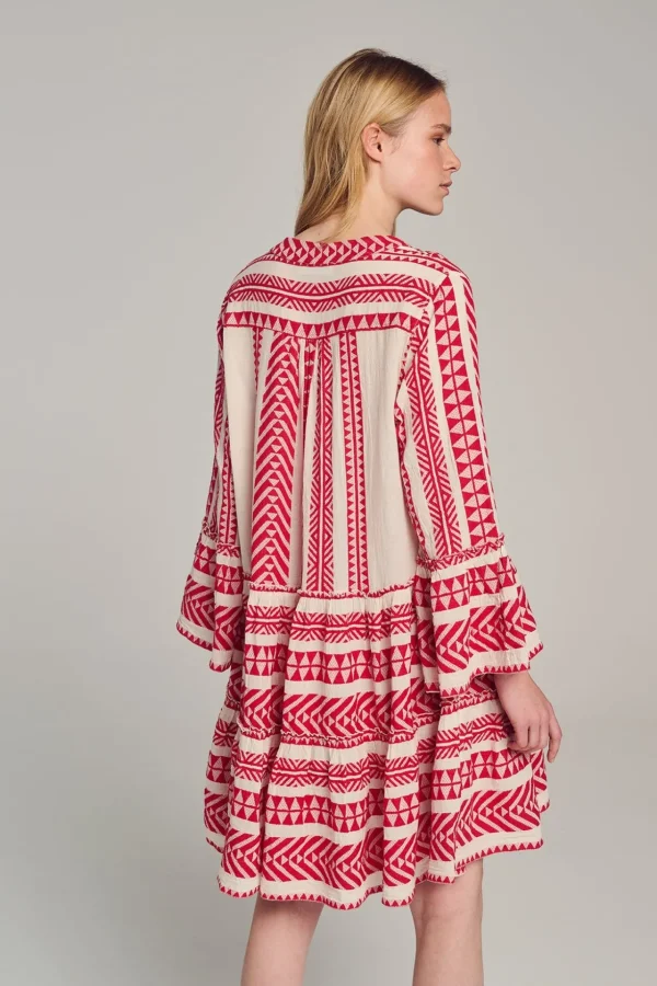 ella_shortredoffwhite_1.webp Devotion TWINS Kleider | Ella Short-Red/Offwhite