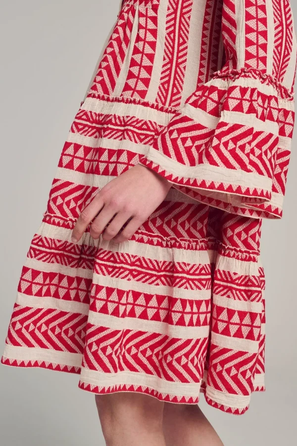ella_shortredoffwhite_2.webp Devotion TWINS Kleider | Ella Short-Red/Offwhite