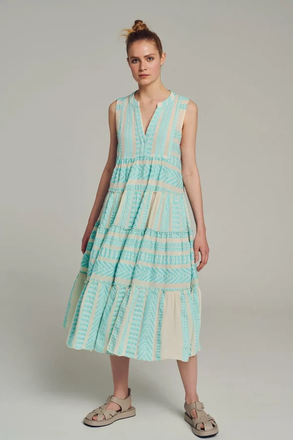 ella_sleeveless_midibblue_0.webp Devotion TWINS Kleider | Ella Sleeveless Midi-B.Blue/Offwhite