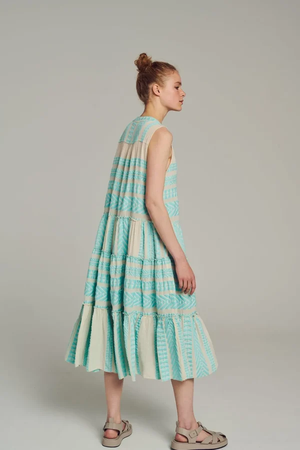 ella_sleeveless_midibblue_1.webp Devotion TWINS Kleider | Ella Sleeveless Midi-B.Blue/Offwhite