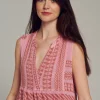 Devotion TWINS Kleider | Ella Sleeveless Midi-Camel-Purple/Pink