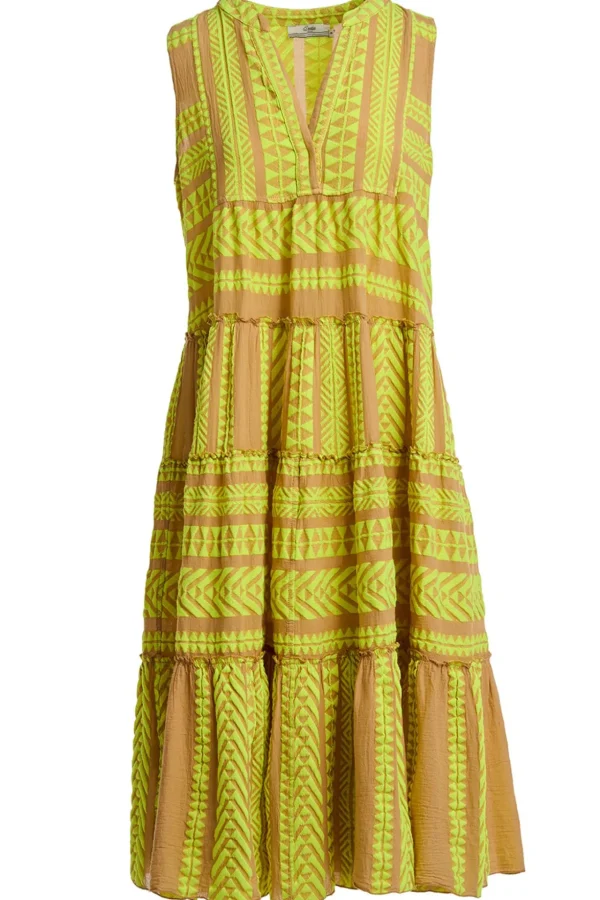 ella_sleeveless_midinlime_3.webp Devotion TWINS Kleider | Ella Sleeveless Midi-N.Lime/Beige