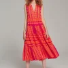 ella_sleeveless_midinoran_0.webp Devotion TWINS Kleider | Ella Sleeveless Midi-N.Orange/Fushia