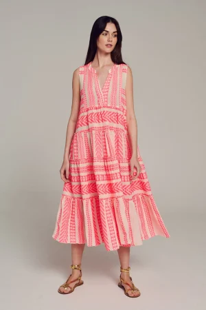 Devotion TWINS Kleider | Ella Sleeveless Midi-N.Pink/Offwhite