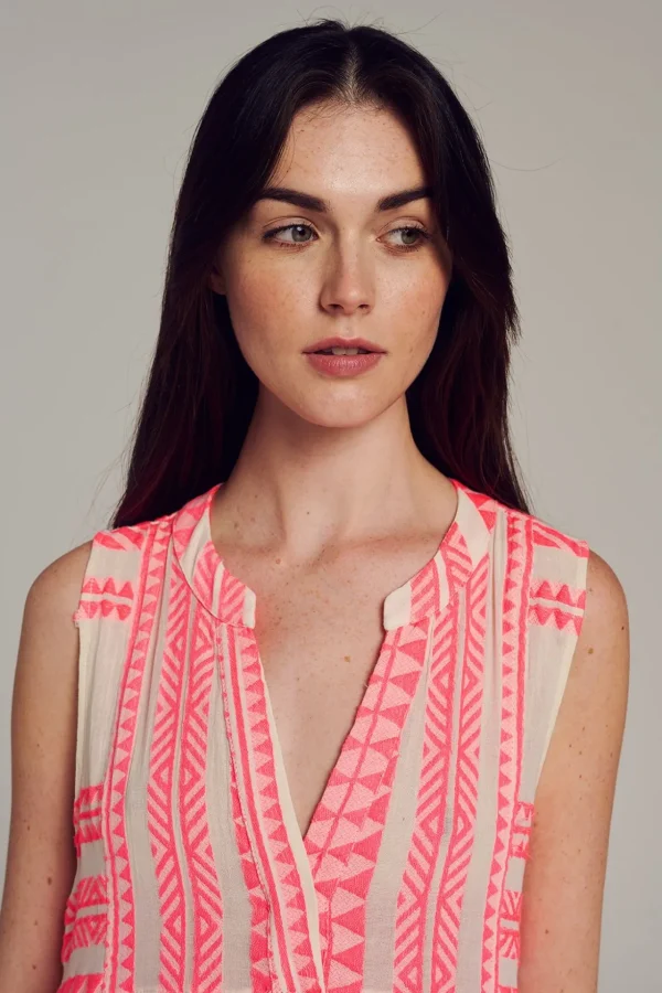 Devotion TWINS Kleider | Ella Sleeveless Midi-N.Pink/Offwhite