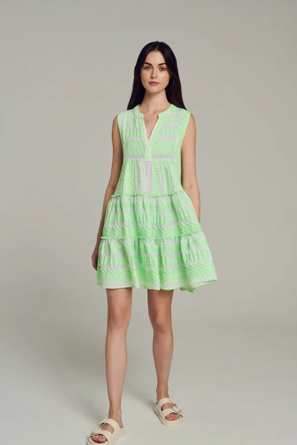 ella_sleeveless_shortngrn_0.webp Devotion TWINS Kleider | Ella Sleeveless Short-N.Gr-N.Lime/White