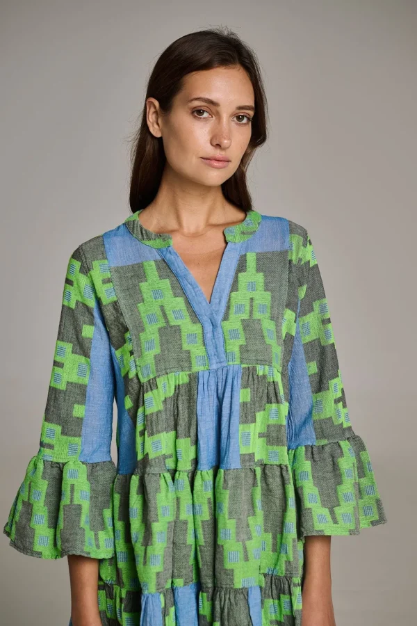 Devotion TWINS Kleider | Ella-Blue/Green
