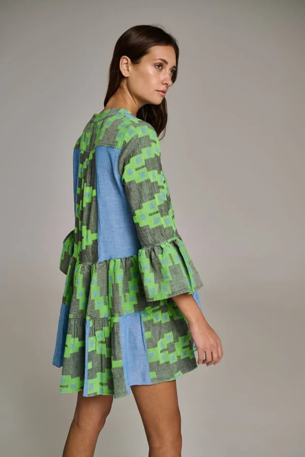 Devotion TWINS Kleider | Ella-Blue/Green