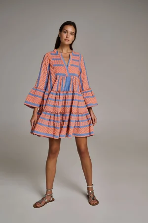 Devotion TWINS Kleider | Ella-Orange/Blue